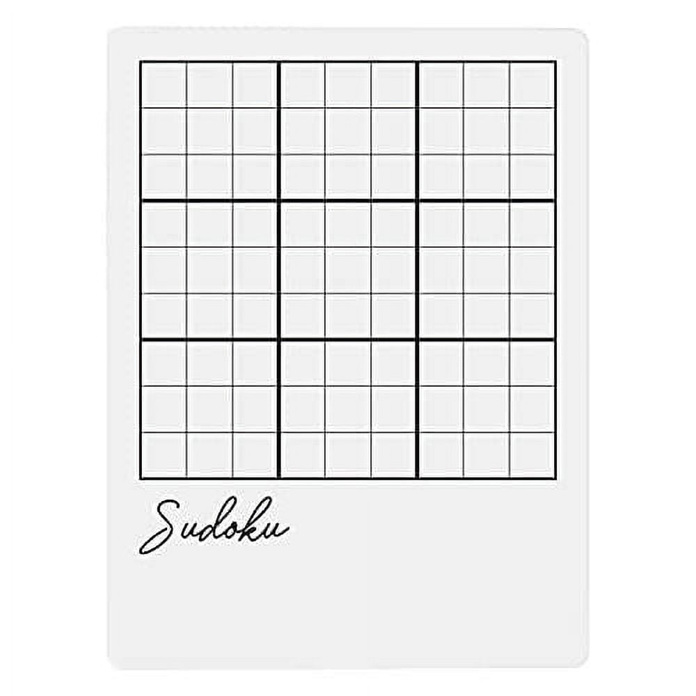 Dry Erase Sudoku Board Blank 9 X 9 Grid, 9 X 12 Inch Reusable