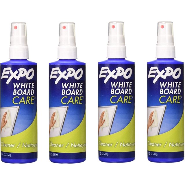 Dry Erase Surface Cleaner, 8oz Spray Bottle [Set of 4]