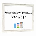 thumbnail image 1 of DOLLAR BOSS Dry Erase White Board, 24 x 18 in Magnetic Whiteboard White Vintage Wood Frame Wall-Mounted White Board Decorative Notice Board for Wall, Office, Home Decor Hanging Board, 1 of 10