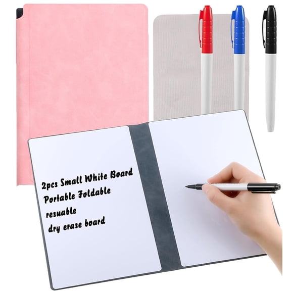 Dry Erase Whiteboard Notebook,Happon 9.5*6.7inch Reusable White Board,Portable Desk Whiteboard for Meeting & Business, Portable Dry Erase Board for Home, Office