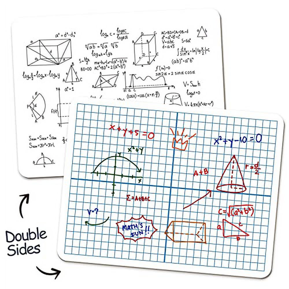 Dry Erase XY Axis Graph Whiteboard,9" x 12" Interactive Learning Coordinate Grid DoubleSided