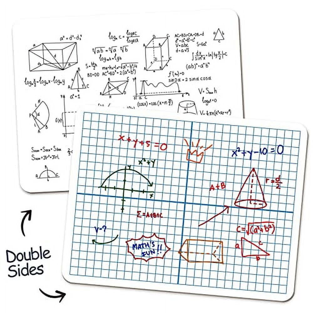 Dry Erase XY Axis Graph Whiteboard,9" x 12" Interactive Learning