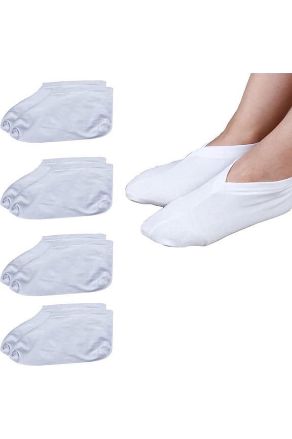 Dry Feet Healing Socks for Men and Women 4 Pair Lotion Moisturizing Socks Spa Overnight Absorbing for Dry Cracked Feet