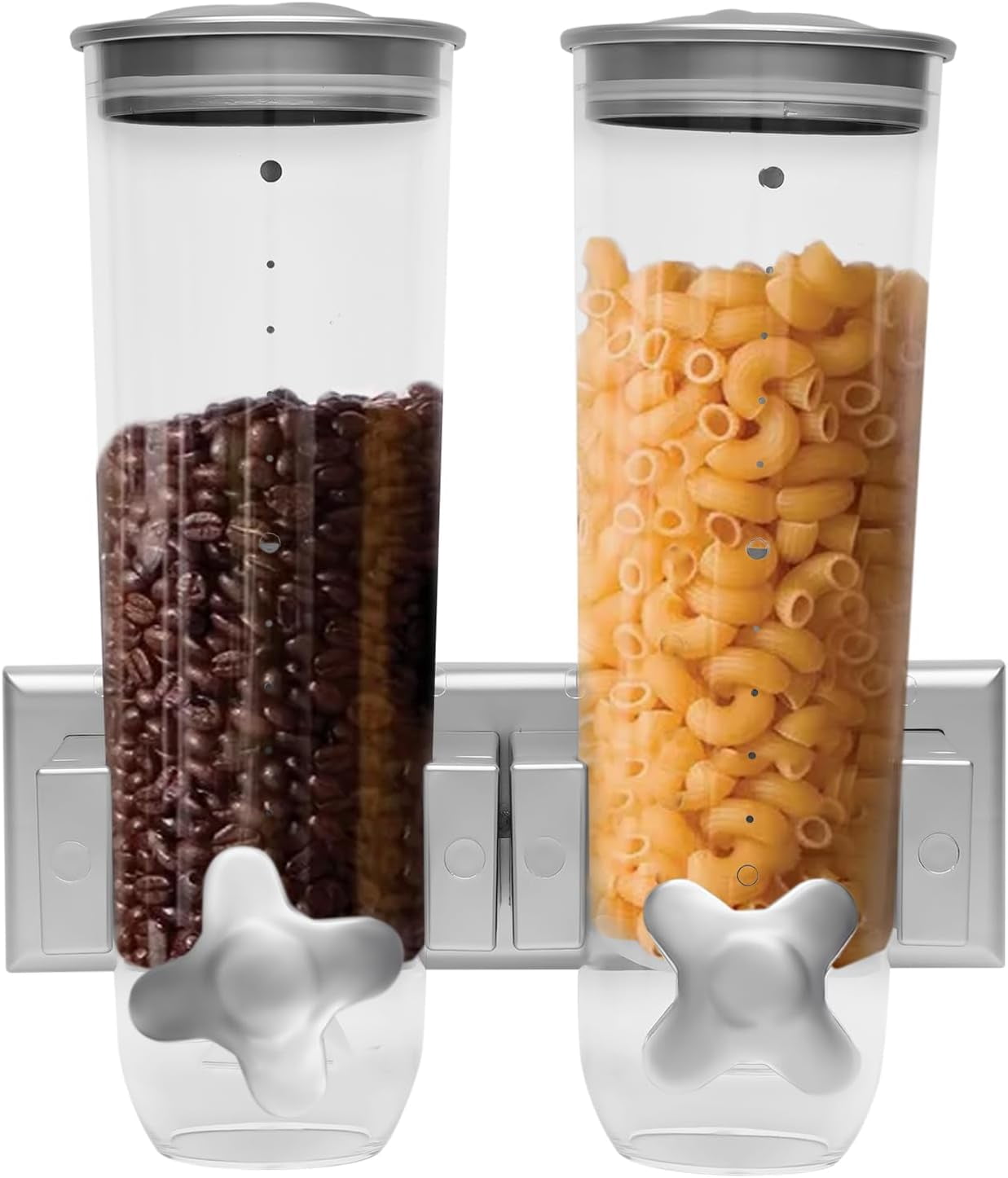 Dry Food Dispenser Control Food Storage Dispenser 2 Pack Cereal ...