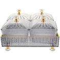 thumbnail image 1 of Gray Divided Dry Fruit Tray with Lid - Multi-Compartment Serving Plate for Nuts, Dried Fruits, Snacks, and Appetizers, 1 of 8