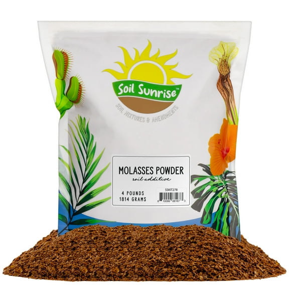 Dry Horticultural Molasses Powder (4 Pounds), Indoor/Outdoor Gardening Soil Amendment for Plants