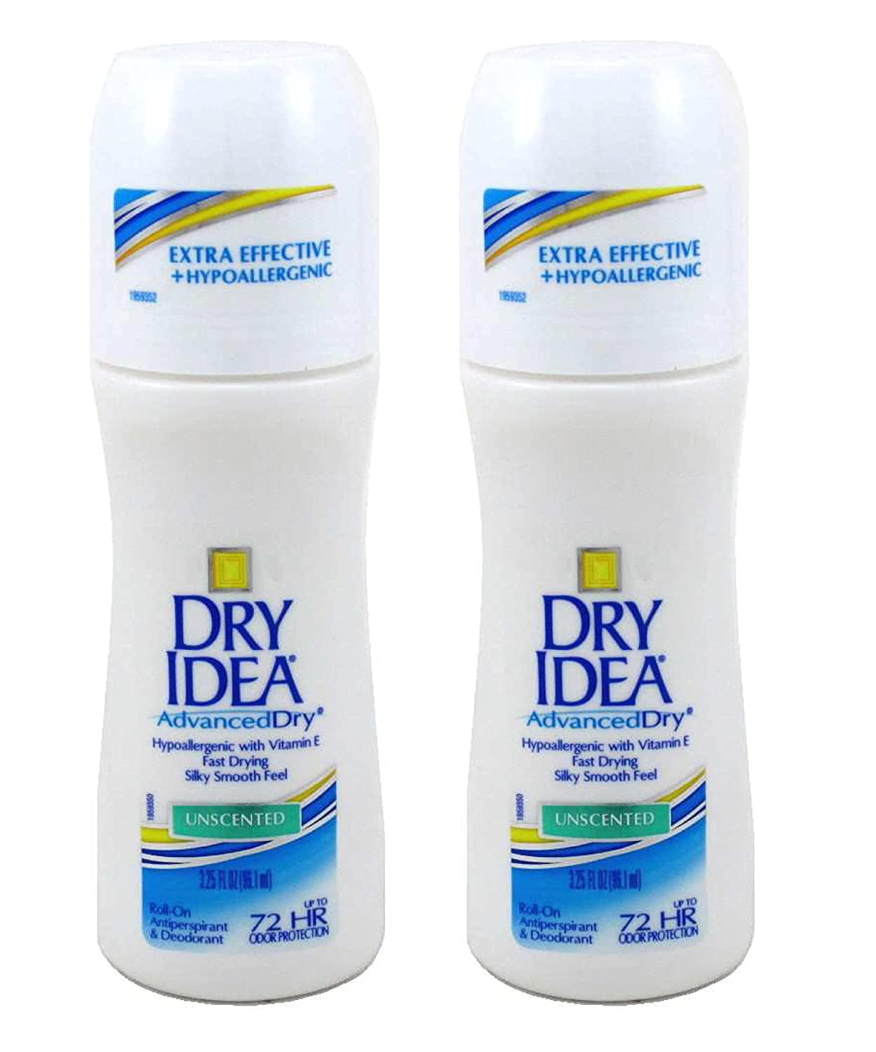 Dry Idea Anti Perspirant Deodorant Roll On Unscented 3.25 Ounce Pack
