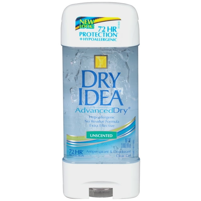 Dry Idea Antiperspirant Deodorant Gel, Unscented, 3 oz