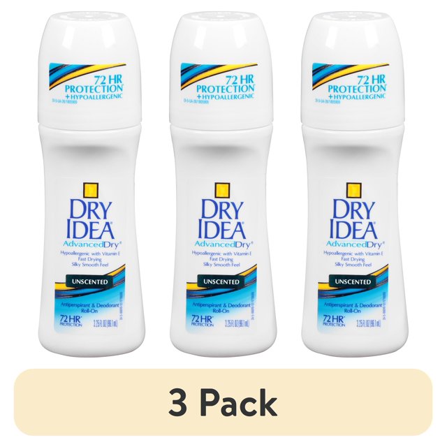 Dry Idea Antiperspirant Deodorant Roll On, Unscented, 3.25 fl oz