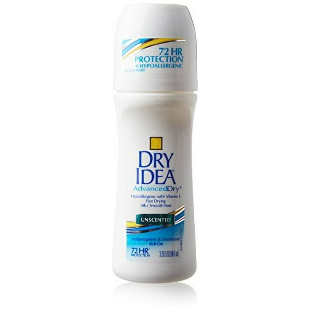 Dry Idea Antiperspirant Deodorant Roll On, Unscented, 3.25 fl oz
