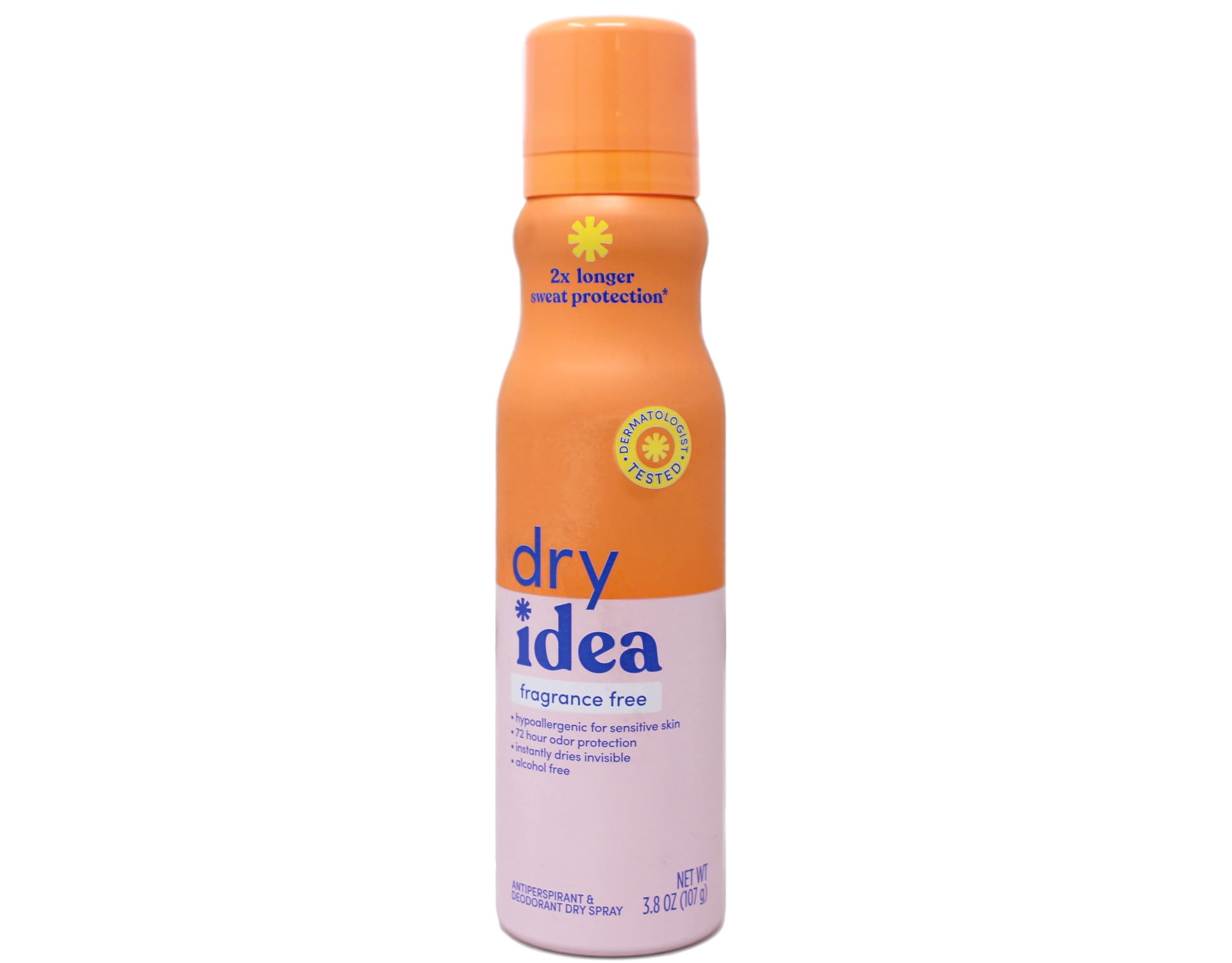 3 Pack - Dry Idea Dry Spray Deodorant & Antiperspirant, 2X Longer Sweat Protection, 72-Hour, Fragrance-Free & Hypoallergenic for Sensitive Skin, 3.8 oz
