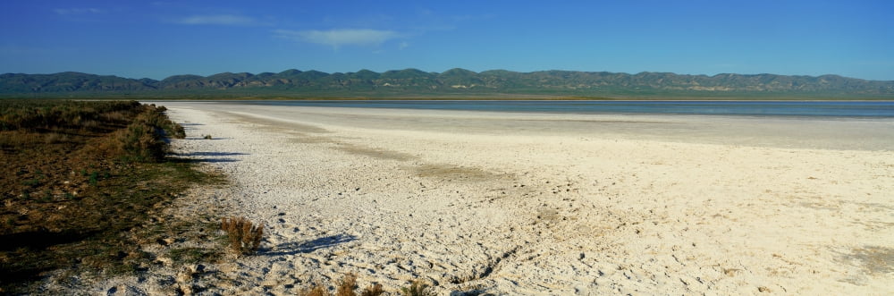 Dry Lakebed Soda Lake California Canvas Art - Panoramic Images (27 x 9)