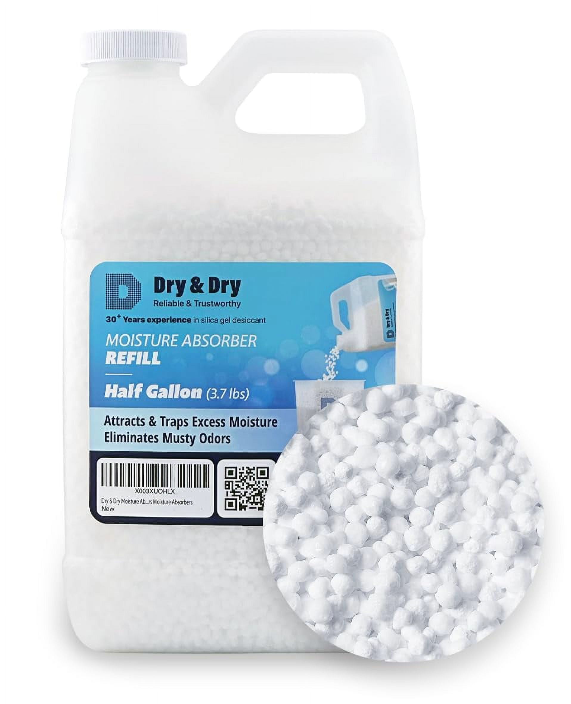 Dry & Dry Moisture Absorbers Refill Beads (3.7 LBS) Dehumidifiers for