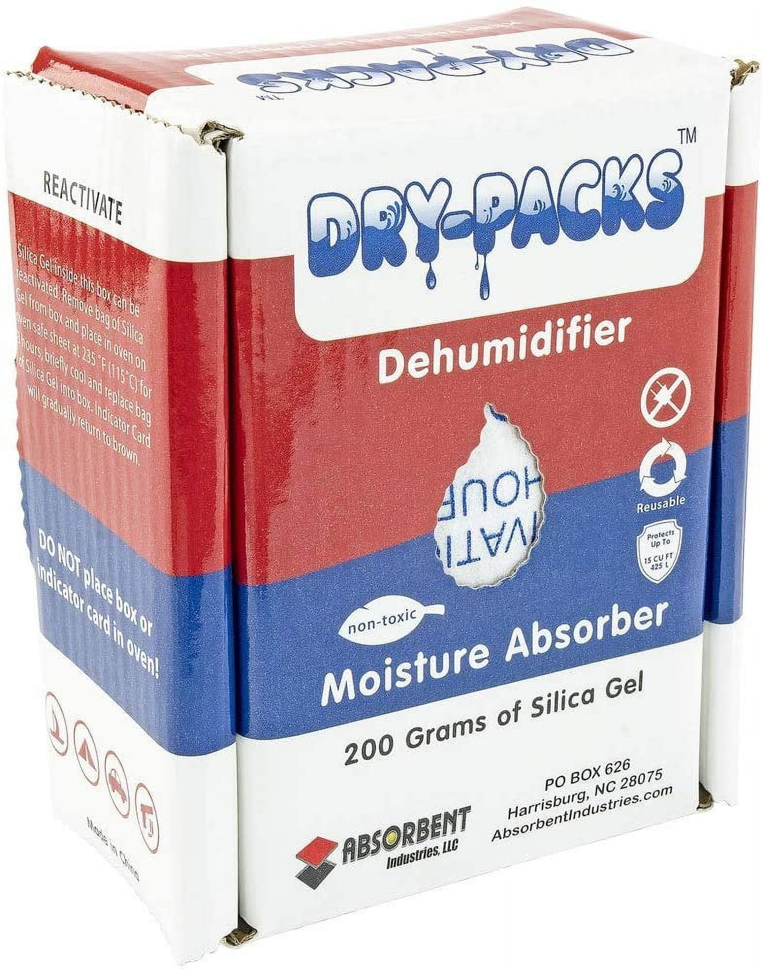 Dry-Packs Moisture Absorbing Silica Gel Indicating 1 Gram Packets  (20-Pack), White - DP1-20R