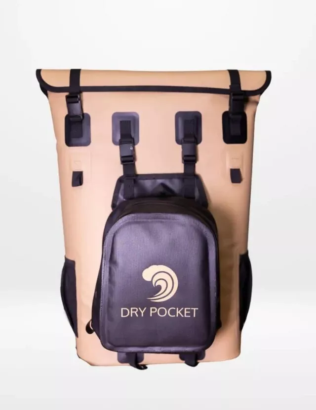 Dry Pocket Magnaguard Auto-Sealing Waterproof Backpack Cooler/Dry Bag Combo, Desert Tan - 1174