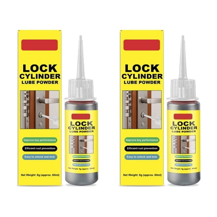 Dry Powder Lock Lubricant Spray, Key and Cylinder Lube, Prevents Rust and Sticking for Door Locks(A)