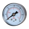 Dry Pressure Gauge, 11/2" Dia,30, 60 Psi & Bar, 1/8" BSPT Back Mount