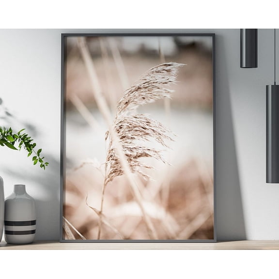 Dry Reeds Poster, Poster Print, Wall Decor, Nature Art, Landscape Art, Botanical Art, Minimalist Design, Natural Elements Wall Art, Modern Wall Decor, 24x36 UNFRAMED