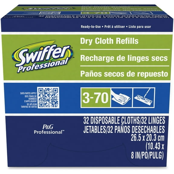 Dry Refill Cloths, White, 10 5/8" X 8", 32/box | Bundle of 5 Boxes
