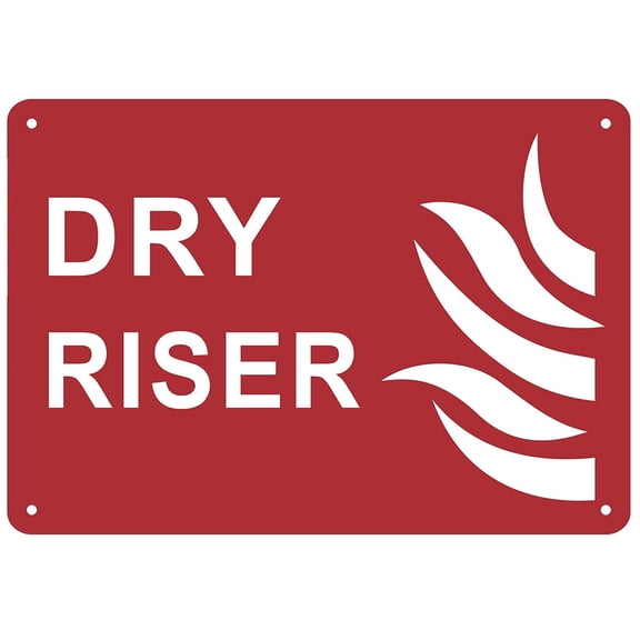 Dry Riser Sign (Aluminium Reflective, RED 7X10)