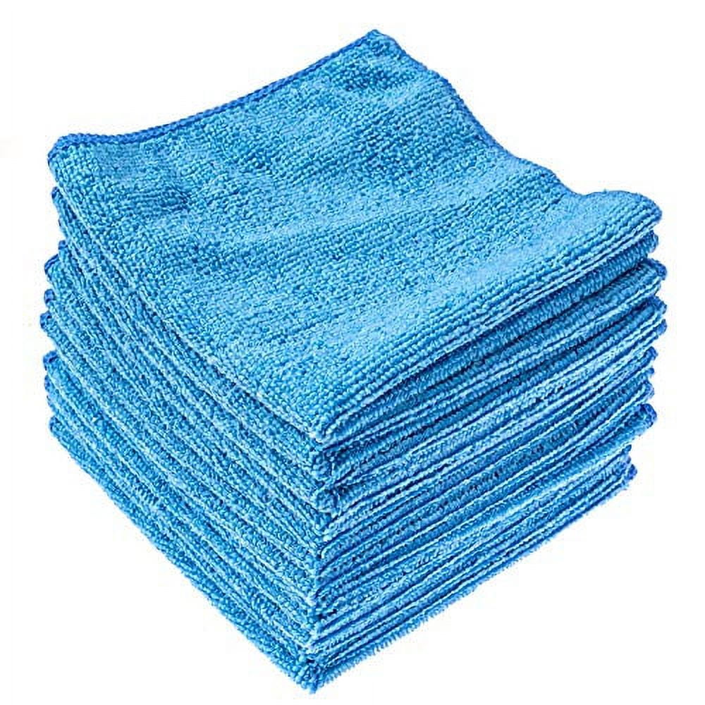 Dri Professional Commercial Grade Microfiber Cleaning Cloth 240  Value Pack 16 x 16 inch (Extra Thick, Extra Absorbant, Cleaning Power and  Dry Fast, Lint Free, 300GSM) (240, Blue) : Health & Household