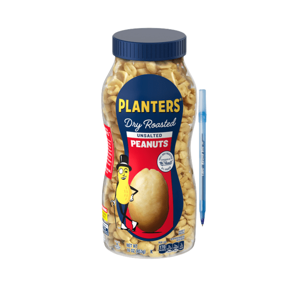 Dry Roast Unsalted Peanuts, 16 OZ