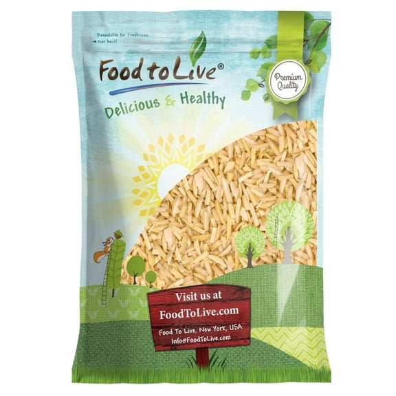 Dry Roasted Blanched Slivered Almonds, 7 Pounds Perfectly Oven Toasted for Maximum Flavor, Unsalted, No Oil Added, Perfect for Cooking, Baking and Snacking, Vegan, Kosher, Bulk by Food to Live