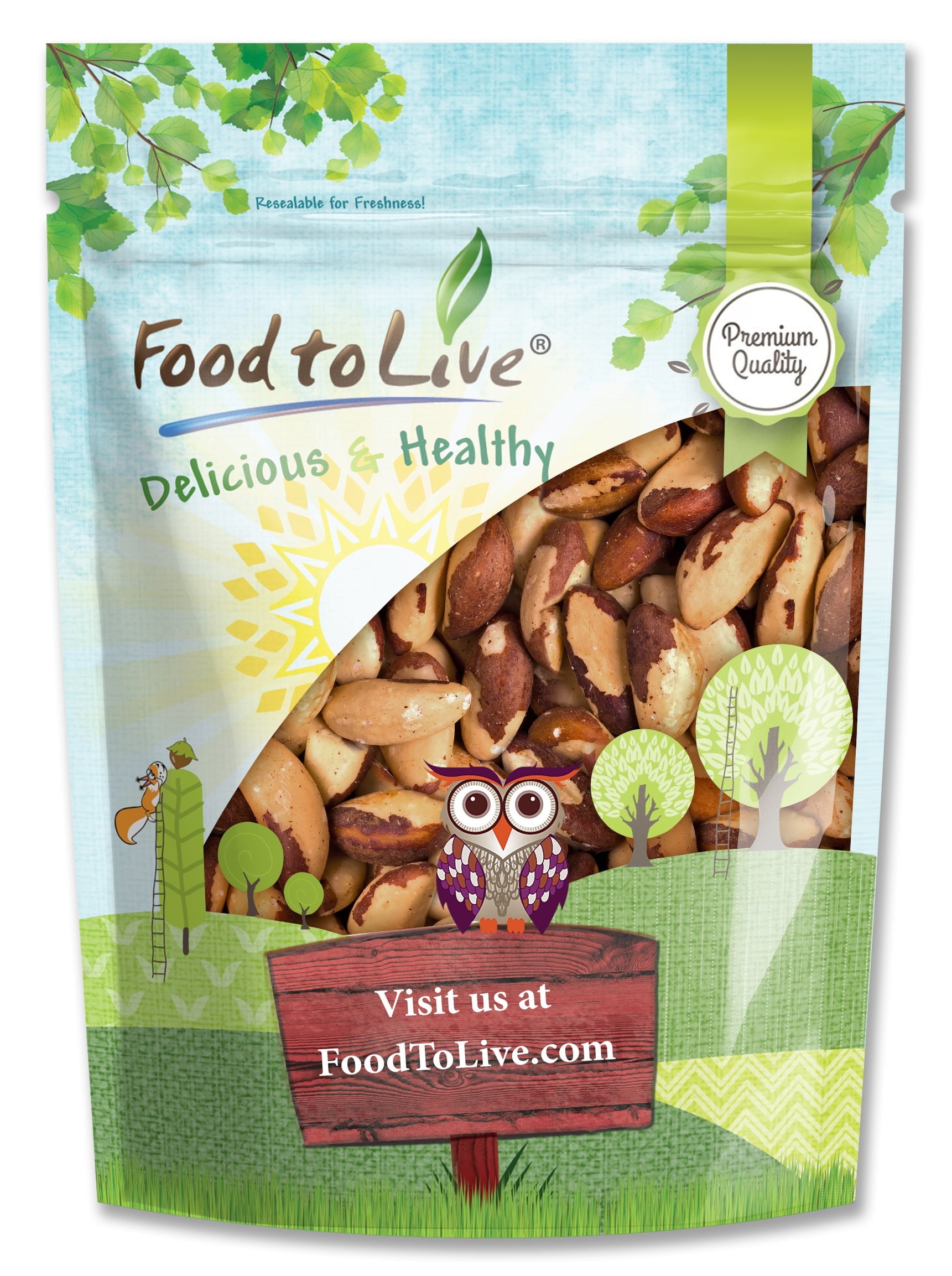 Dry Roasted Brazil Nuts, 4 Pounds — Vegan, Kosher — by Food to Live