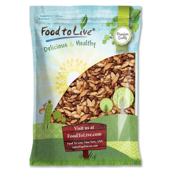 Dry Roasted Brazil Nuts, 8 Pounds Vegan, Kosher by Food to Live