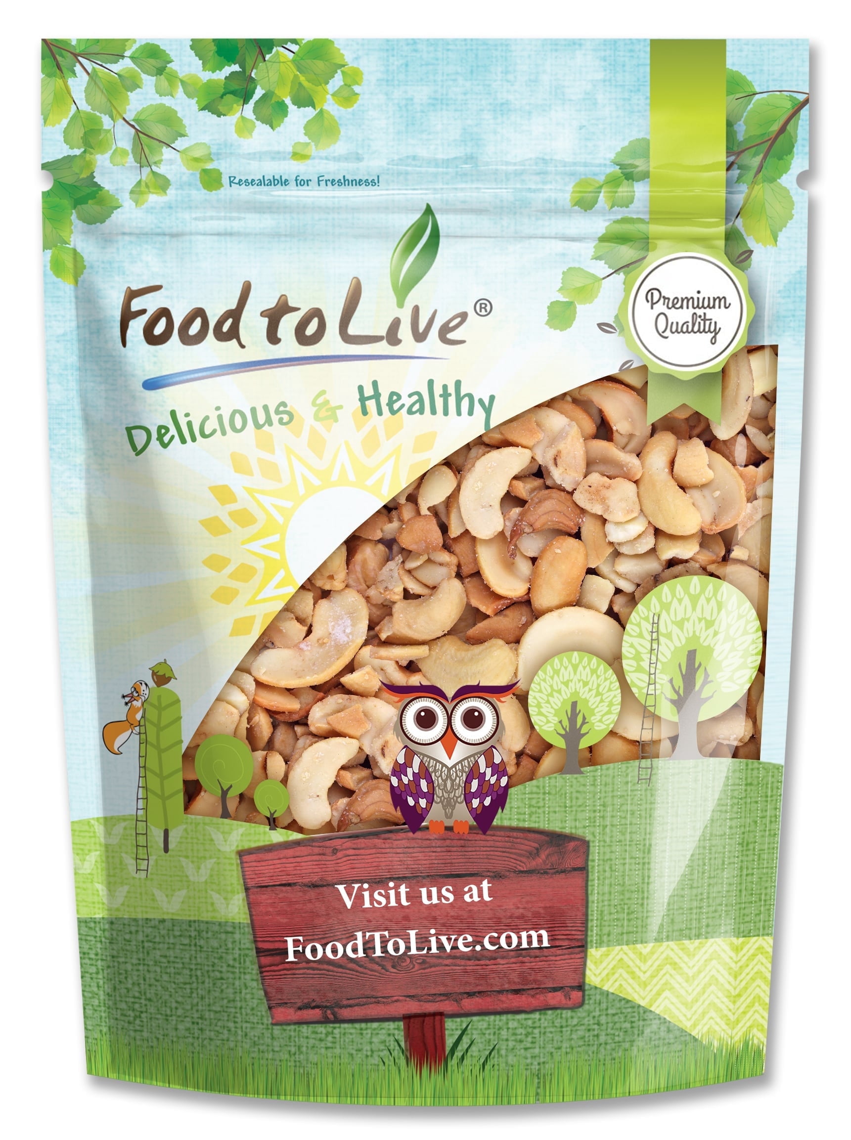 Dry Roasted Cashew Pieces with Himalayan Salt, 3 Pounds – Vegan Snack, Keto, Kosher