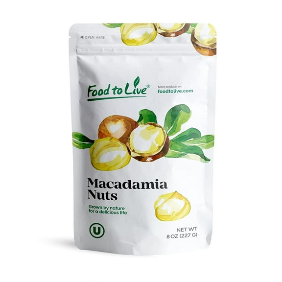 Dry Roasted Macadamia Nuts, 0.5 Pounds — Vegan — by Food to Live