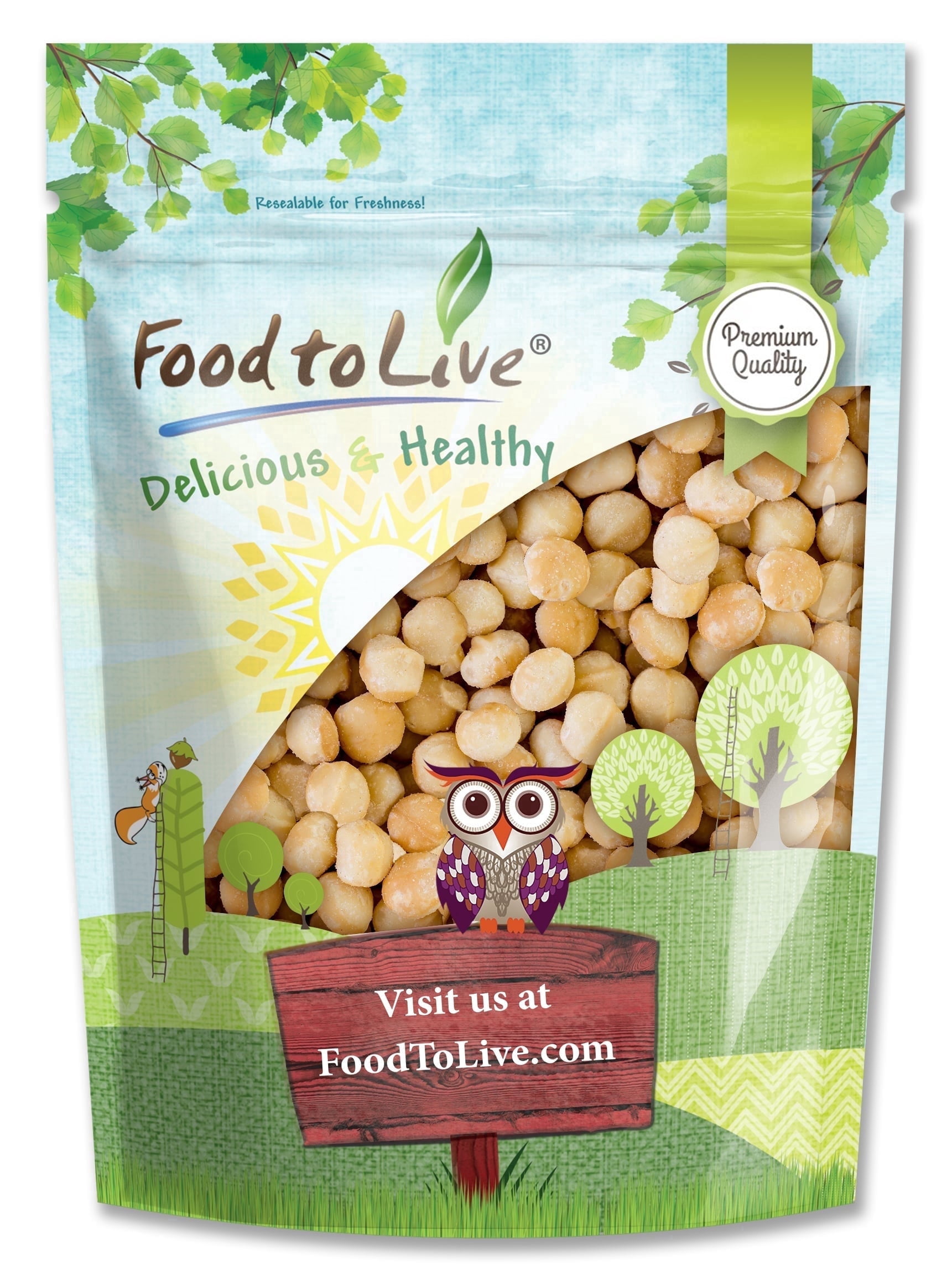 Dry Roasted Macadamia Nuts, 4 Pounds - Vegan - by Food to Live