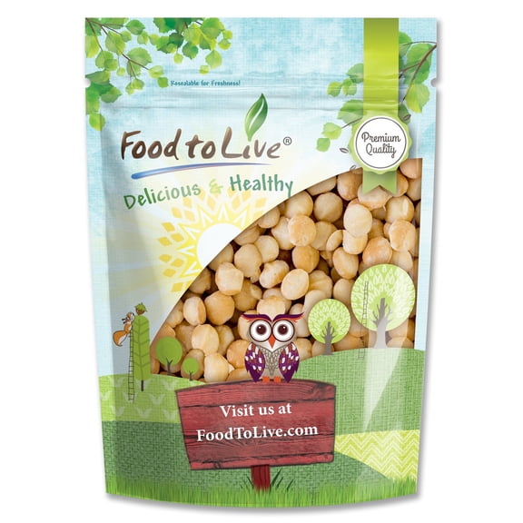 Dry Roasted Macadamia Nuts with Himalayan Salt, 2 Pounds Vegan by Food to Live
