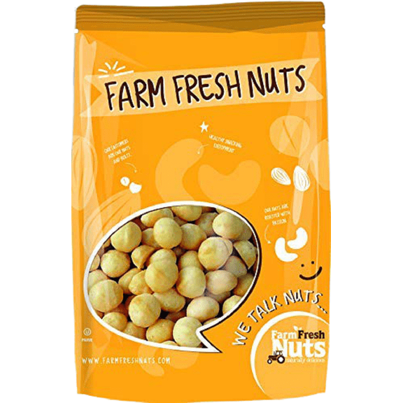 Dry Roasted Macadamia Nuts with Sea Salt (1 Lb.) | Farm Fresh Nuts Brand