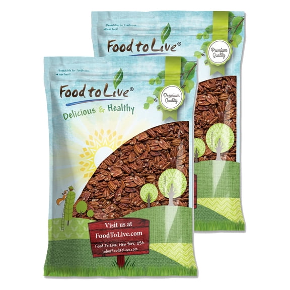 Dry Roasted Pecan Halves, 12 Pounds Vegan by Food to Live