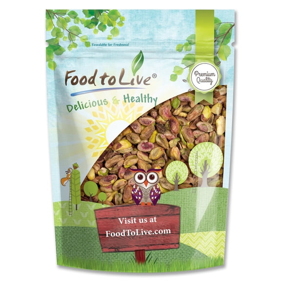 Dry Roasted Pistachio Whole Kernels, 1 Pound Vegan by Food to Live