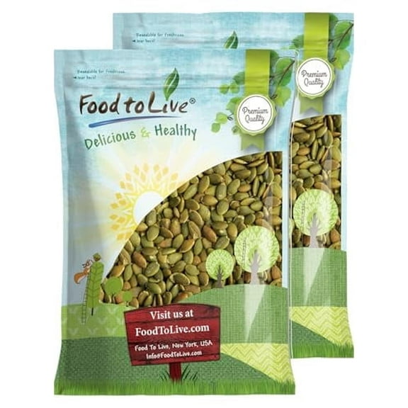 Dry Roasted Pumpkin Seed with Himalayan Salt, 16 Pounds Oven Roasted Pepitas, Lightly Salted, No Oil, Perfect for Baking and Salads, Keto, Vegan, Kosher, Bulk - by Food to Live
