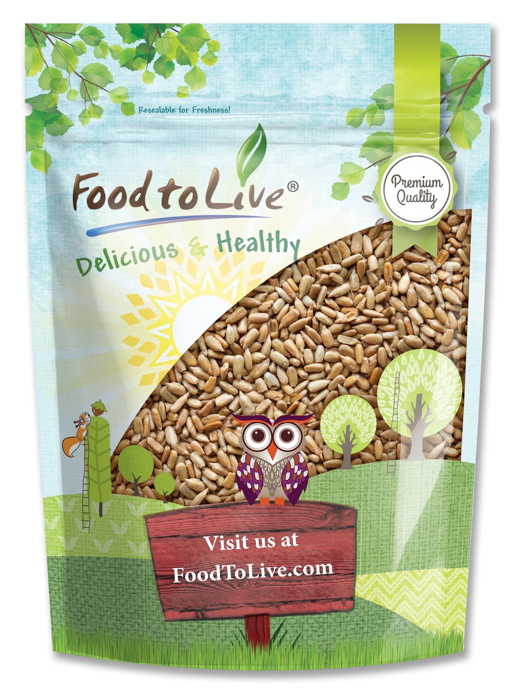 Dry Roasted Sunflower Seed Kernels with Himalayan Salt, 4 Pounds — Vegan, Kosher — by Food to Live