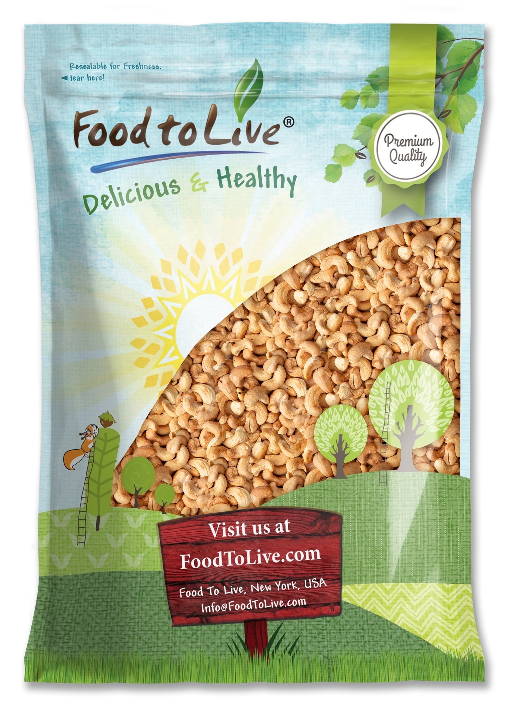 Dry Roasted Whole Cashews, 7 Pounds — Kosher, Vegan — by Food to Live ...