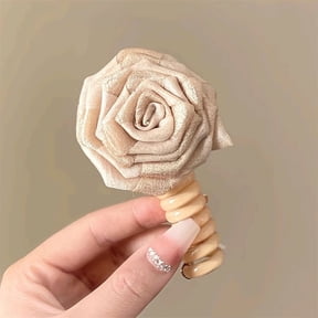 Dry Rose Bubble Braid Hair Rope Elastic Phone Cord Tie for Styling