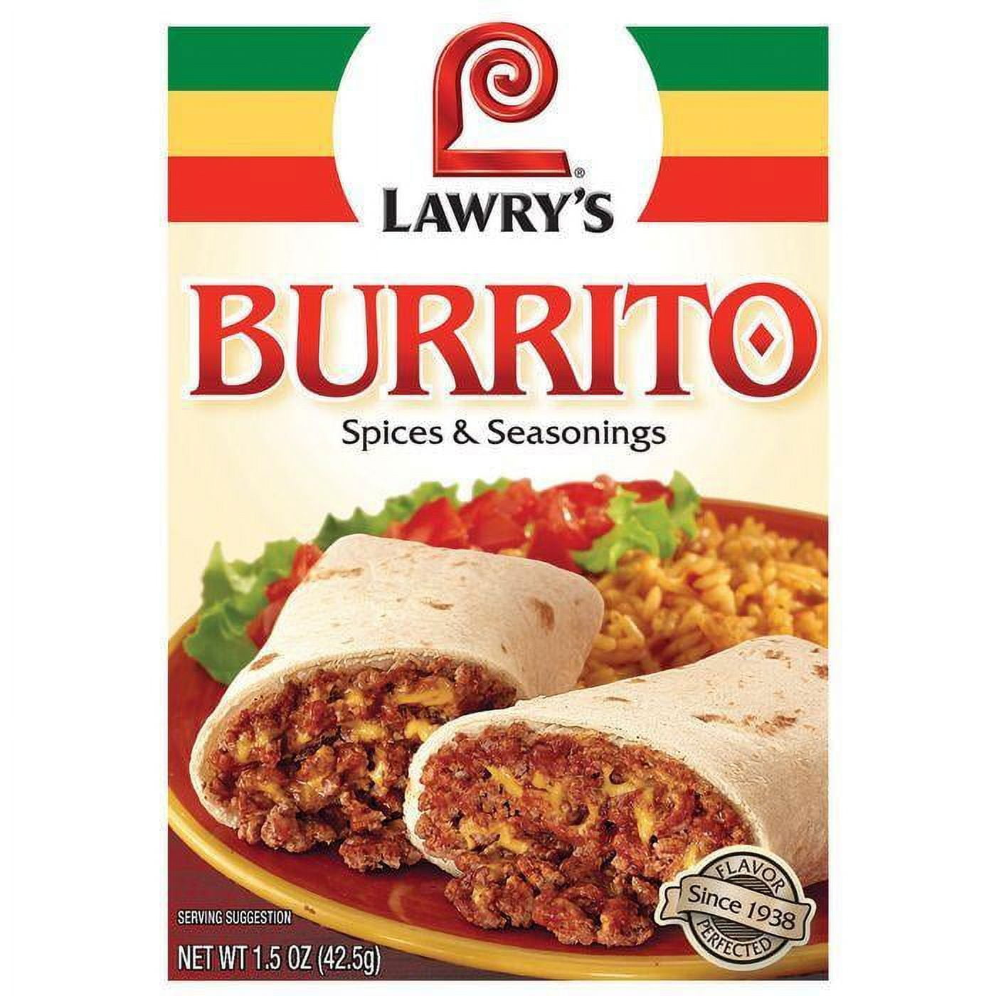 Dry Seasoning Burrito Lawry's Spices & Seasonings 1.5 Oz Packet (Pack