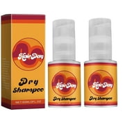 Dry Shampoo for Brunettes & Black Hair – Natural Powder, No Chemical Propellants – 60ml Quick Refresh Solution(2PC)