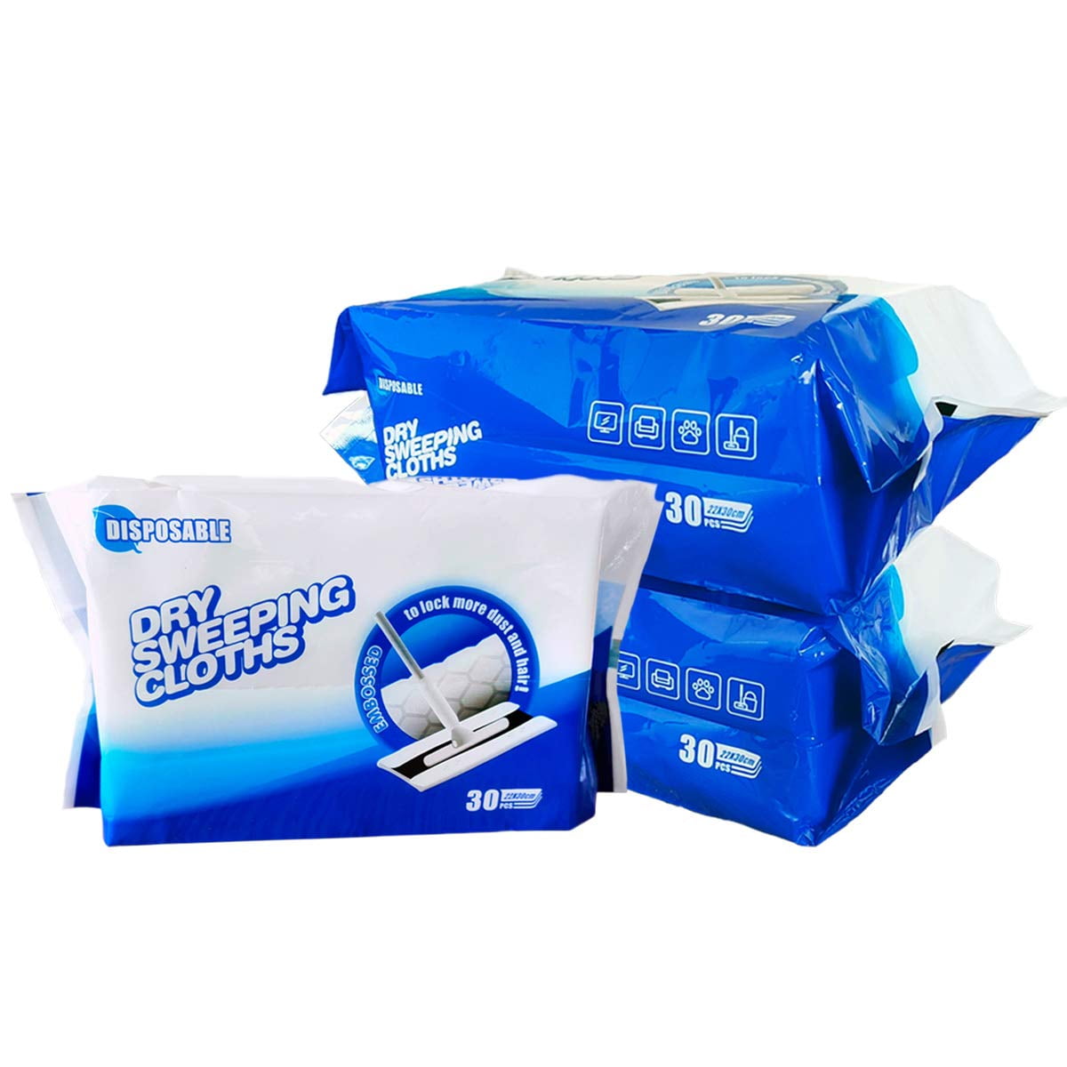 Dry Sweeping Cloths, 90Count, Disposable Dusting Cloths for Floor Mopping and Cleaning