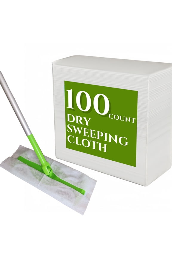 Dry Sweeping Cloths for Sweeper Mop - 100 Count Disposable Dry Mop Refills Pad for SwifferFloor Mopping & Cleaning - Hardwood Floor Mop Cleaner Cloth Refill, Unscented (Mop is not Included)