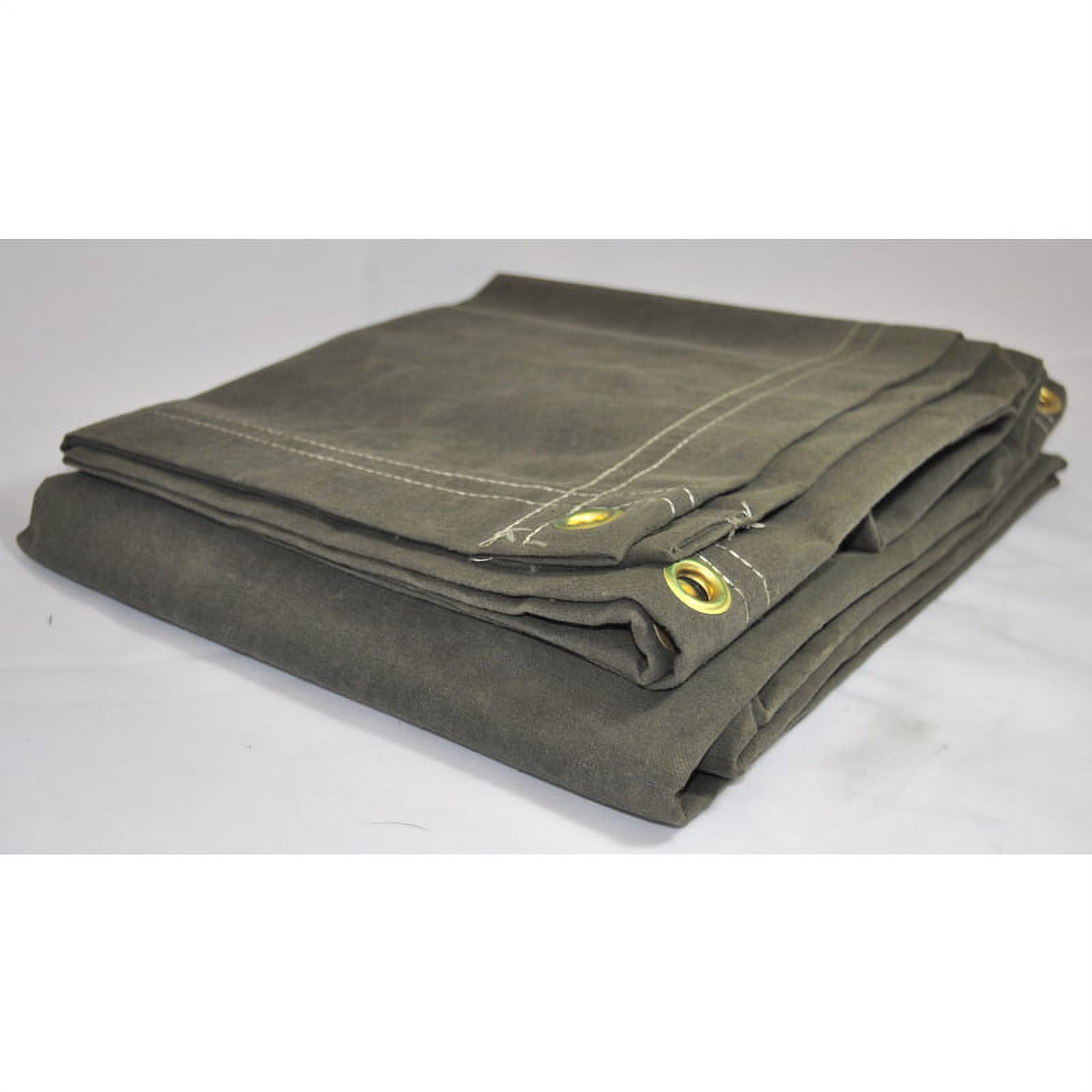 Dry Top 12 ft. W x 16 ft. L Heavy Duty Canvas Tarp Olive - image 1 of 4