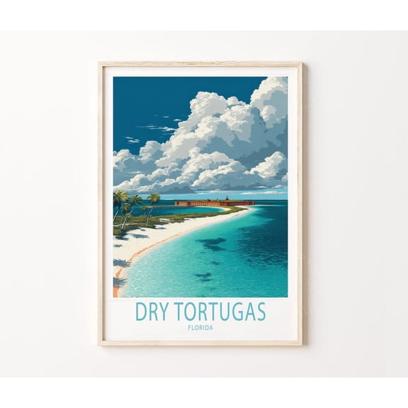 Dry Tortugas Florida Beach Fort Ocean Home Decor
