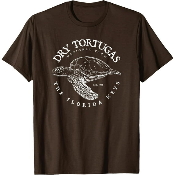 Dry Tortugas National Park Florida Keys Scuba Diving Turtle Unisex T-Shirt for Men Women Kids Toddler,Dark Chocolate Color,Size 3XL