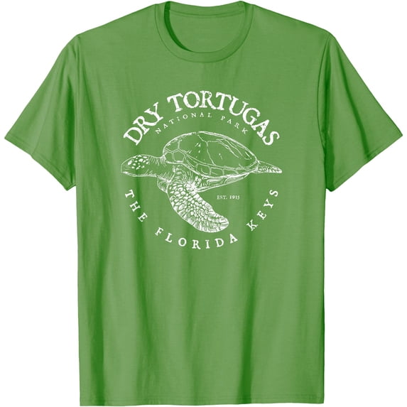 Dry Tortugas National Park Florida Keys Scuba Diving Turtle Unisex T-Shirt for Men Women Kids Toddler,Lime Color,Size 4T