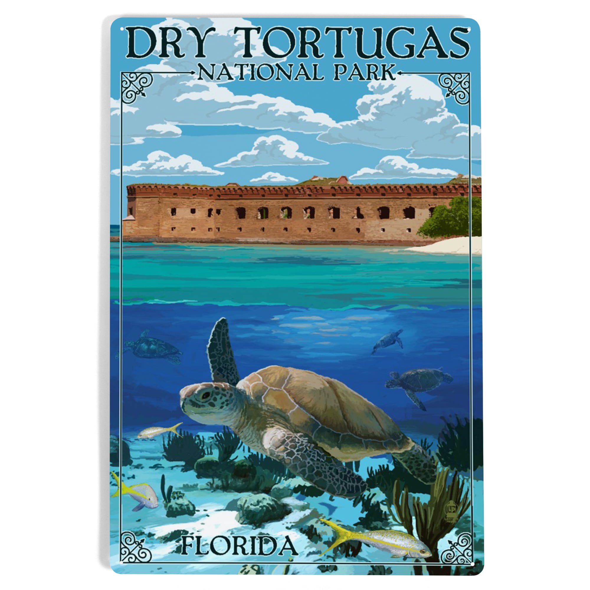 Dry Tortugas National Park, Florida, Sea Turtle, Painterly Series ...