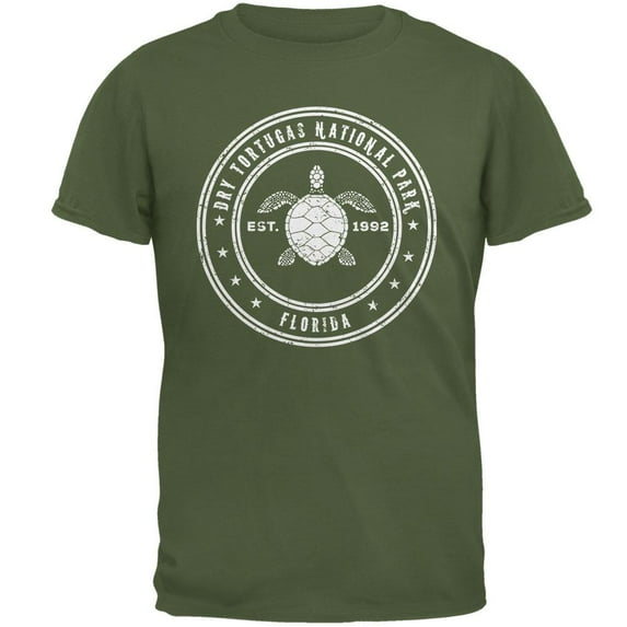 Dry Tortugas National Park Mens T Shirt Military Green LG